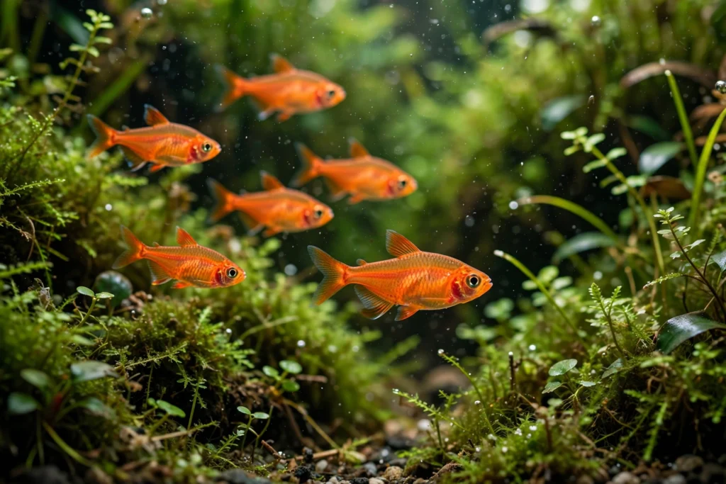 Small nano aquarium aquascape