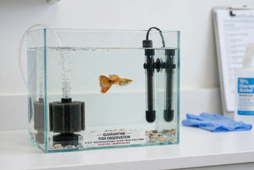 Quarantine tank for preventing fish disease